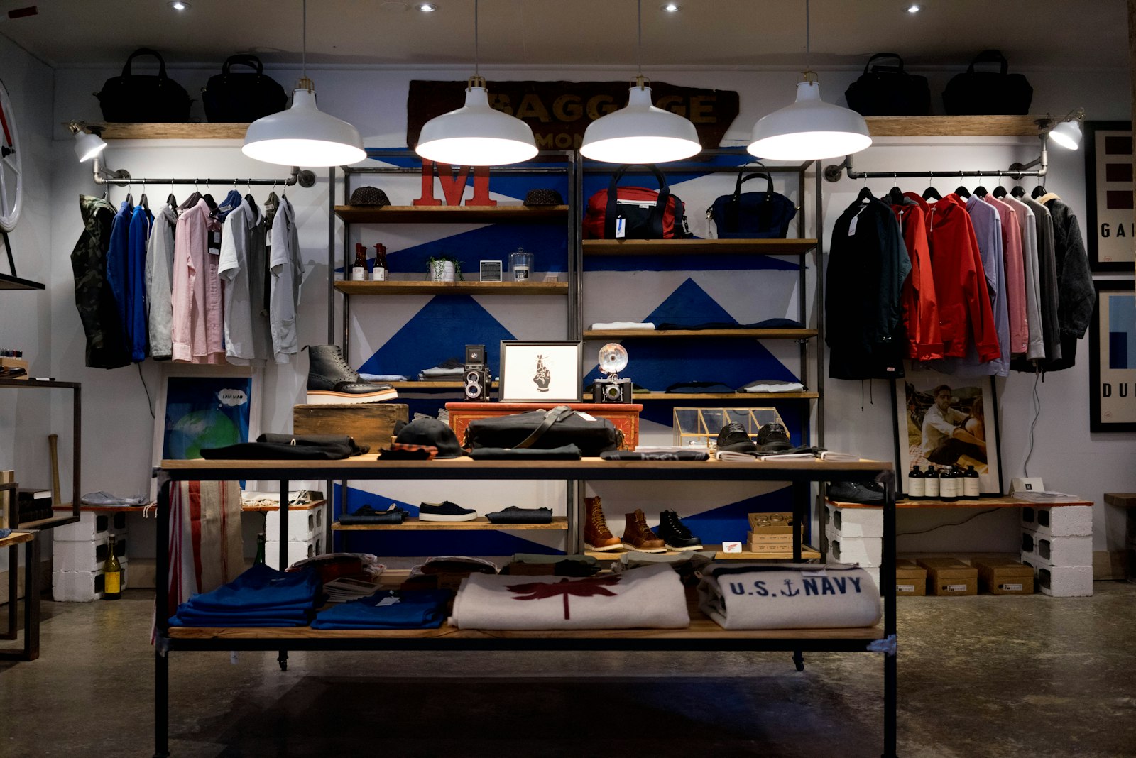 Clothing rack with apparel for Shopify try-on AI video workflow