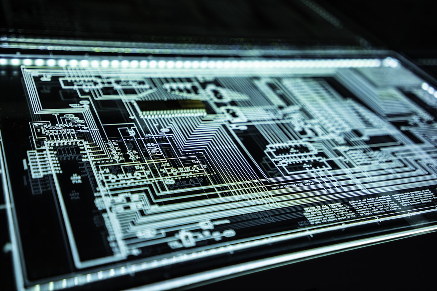 Circuit board and tech hardware close-up